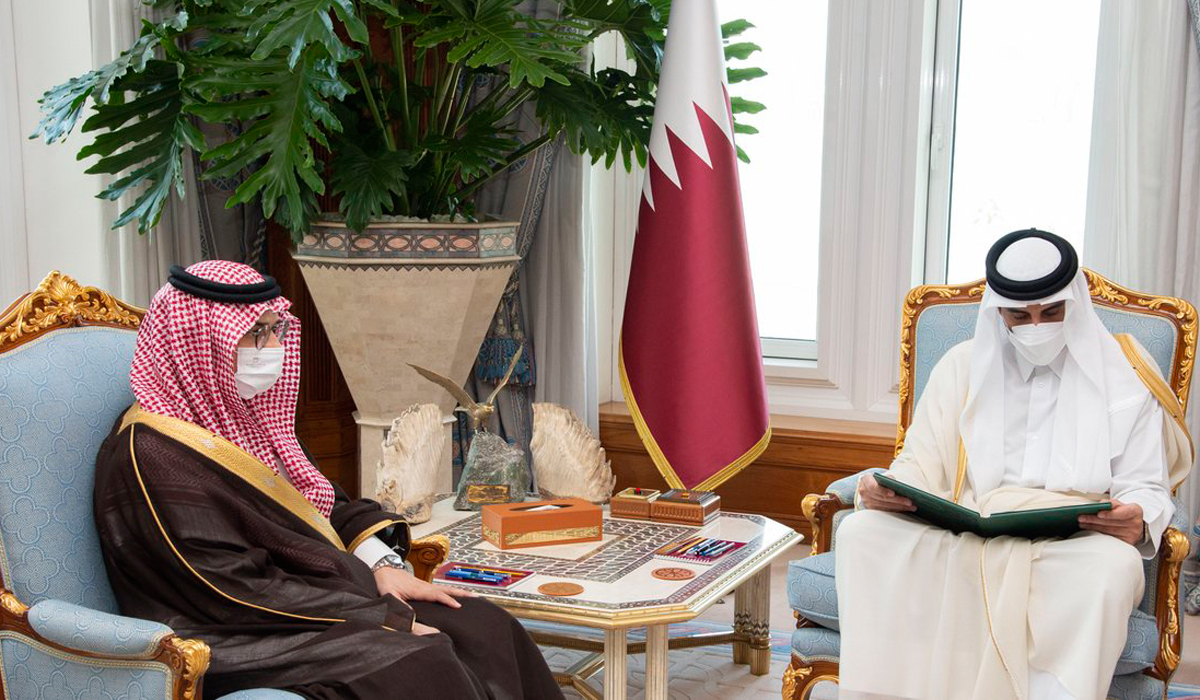 HH The Amir Receives a Message from Saudi Crown Prince